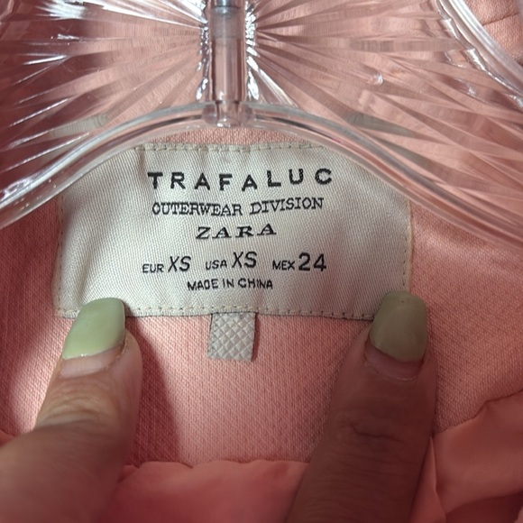 Zara Pink Trench Coat A-line Silhouette - Picture 8 of 9